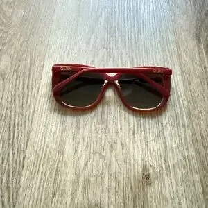 quay australia ever after red polarized oversized square sunglasses eyewear NEW EVER AFTER Oversized Cat Eye Sunglasses – Quay Australia main image 3